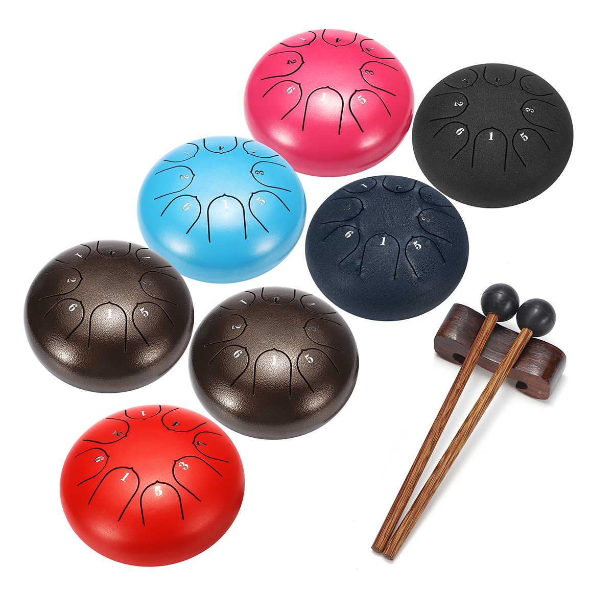 Langue en acier tambour 6 pouces Mini 8 tons G air main Pan réservoir main tambour avec tambour maillet sac de transport Instruments à Percussion