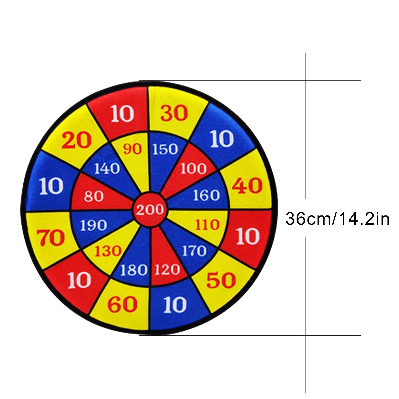 S/M/L cloth children's target sticky target ball dart board set children's dart board set 8 inch dart board with hook F3: L