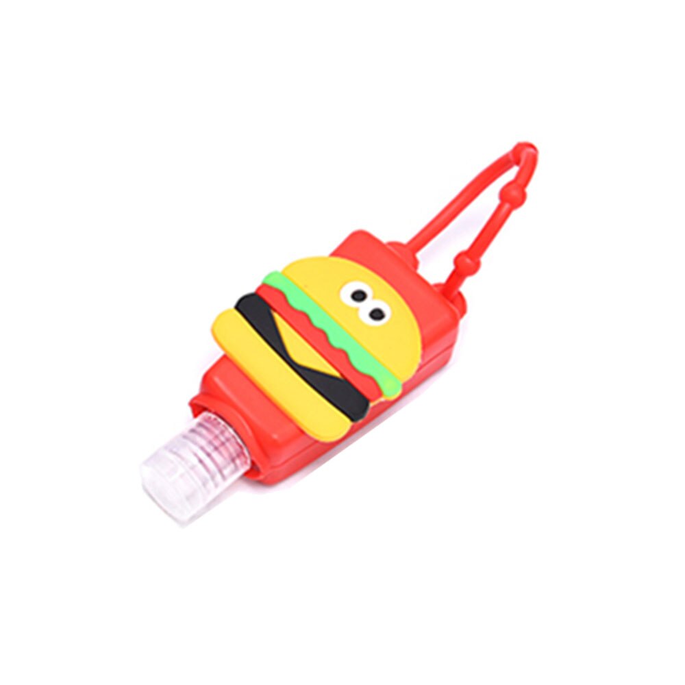 Funny Fruit Hand Soap Bottle Food Silicone Travel Portable Safe Gel Holder Hangable Liquid Soap Dispenser Mini Containers: Hamburg