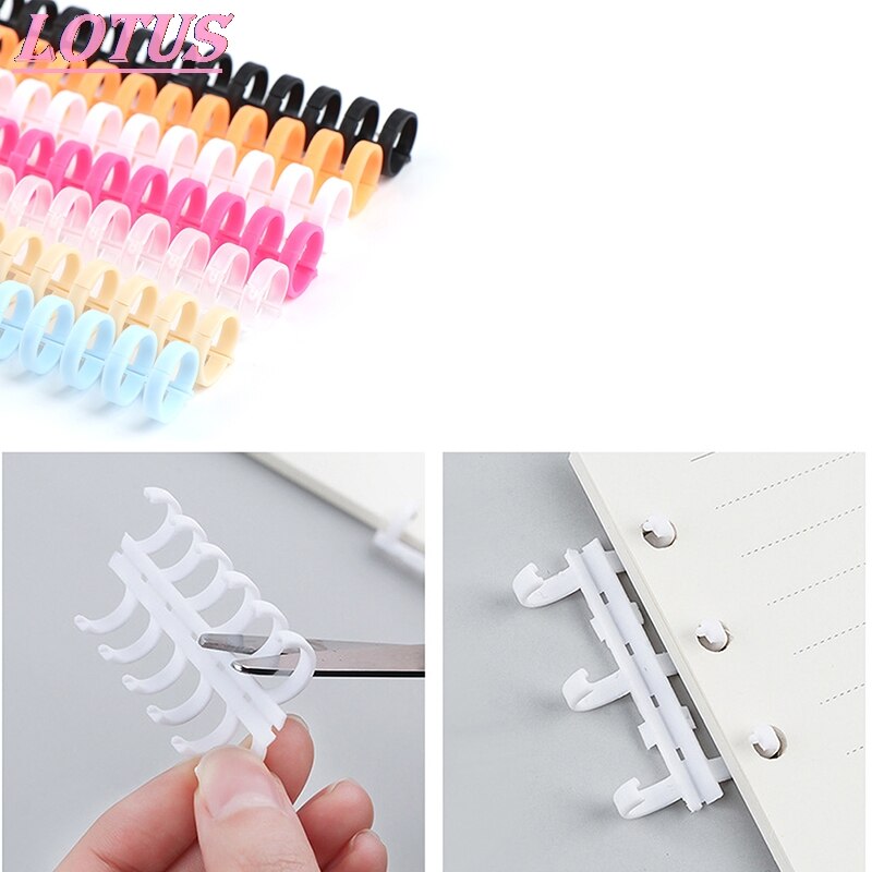 Office loose-leaf plastic ring 30-hole spring spiral ring A4 A5 A6 paper notebook stationery 1pc