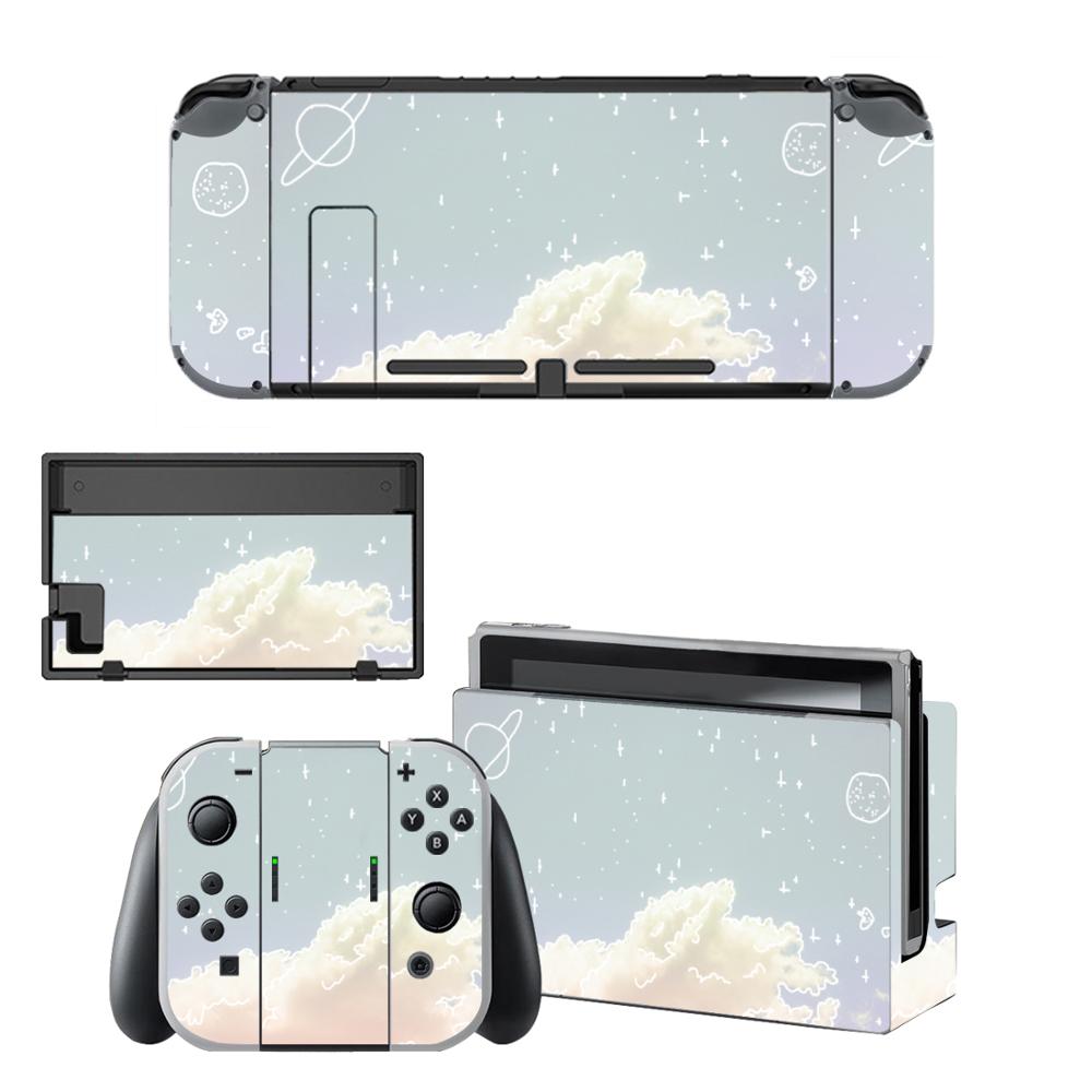 Pegatinas de la estrella del cielo estrellada para Nintendo Switch, pegatinas de la piel para la consola Nintendo Switch y el controlador Joy-Con: KQBYSNS0027