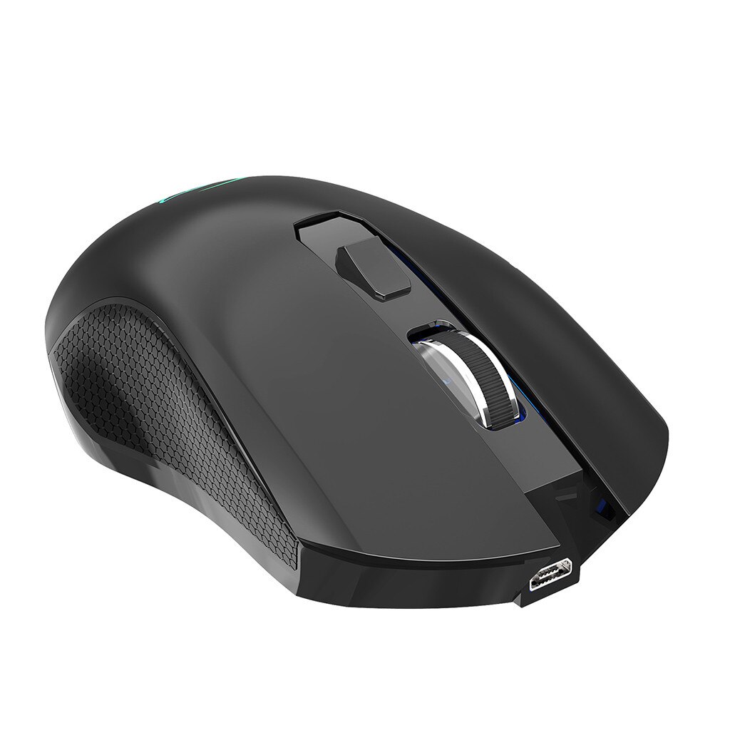 2.4G USB Wireless Mouse 2400DPI Adjustable Rechargeable Colorful Lighting Game Low noise Ergonomic Computer Silent For PC