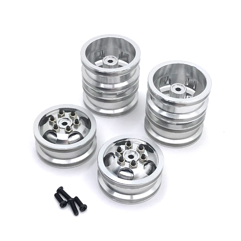 Voor Wpl 1/16 B14 B16 B24 B36 C14 C24 C34 Feiyu Zeswielaangedreven Naafband 6wd Wielnaaf Zwart Rood Zilver Wielnaven: WIT