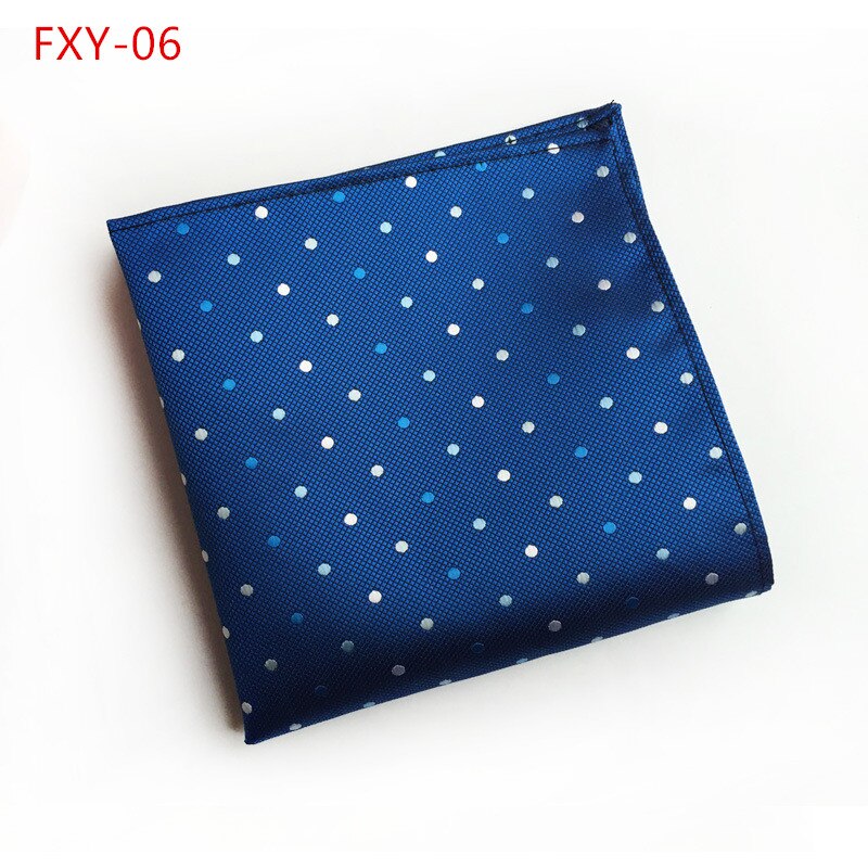 18 Colors Mens Pocket Square Dot Handkerchief Hanky for Men Business Wedding Suit Hanky 25cm*25cm: FXY06