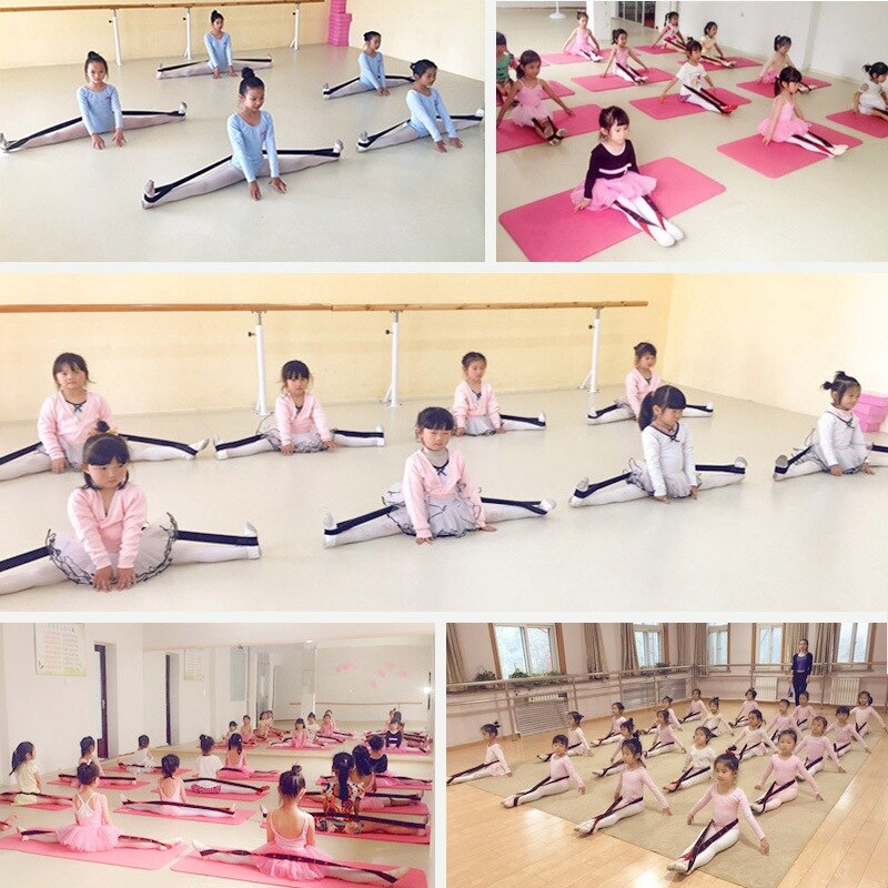 Adult Kids SPORTS Resistance Bands Latin dance stretch Belt with Foam Handles Exercise Cords Pilates Strength Training