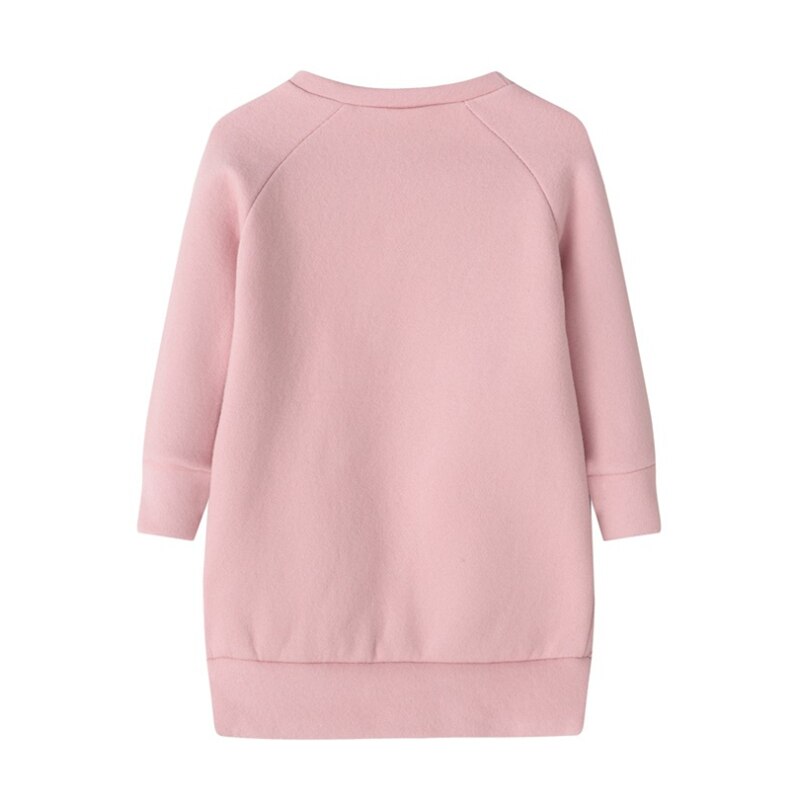 Taapero lapset vauvat tytöt lämmin mekko syksy talvi pehmo pallo pitkähihainen mini striima mekot pikkutyttöjen prinsessa mekot