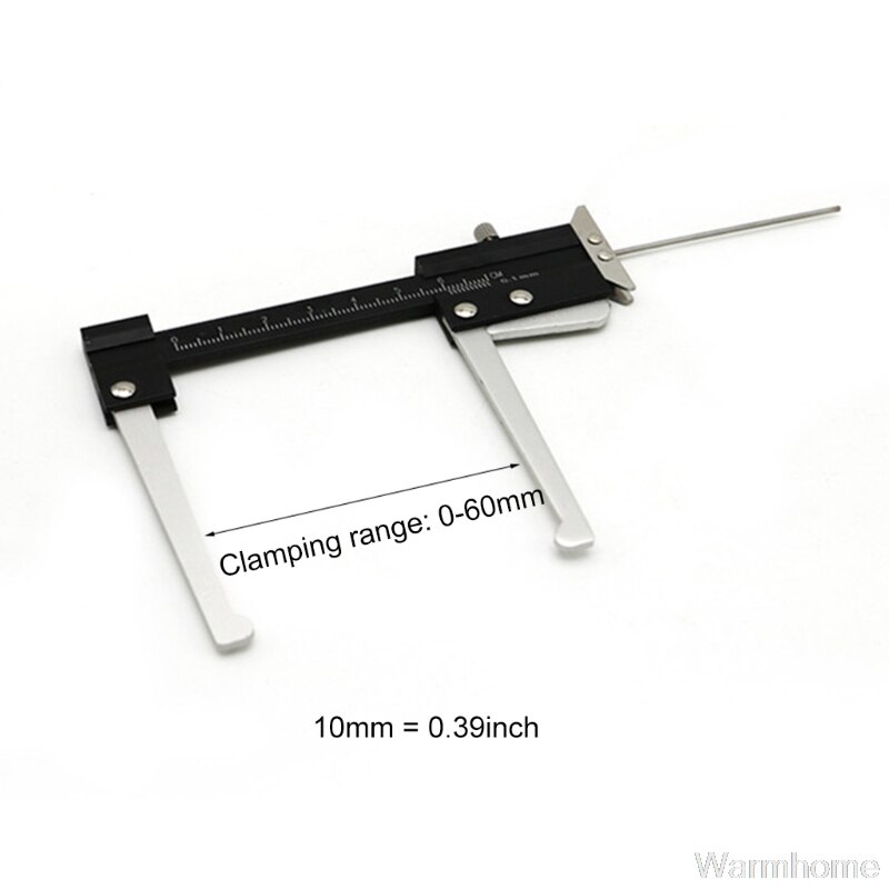 Aluminum Brake Disc 0-60mm Meter Measurer Tool + Tyre Tire Tread Depth Gauge Thickness Ruler Measuring Tool Caliper O01 20