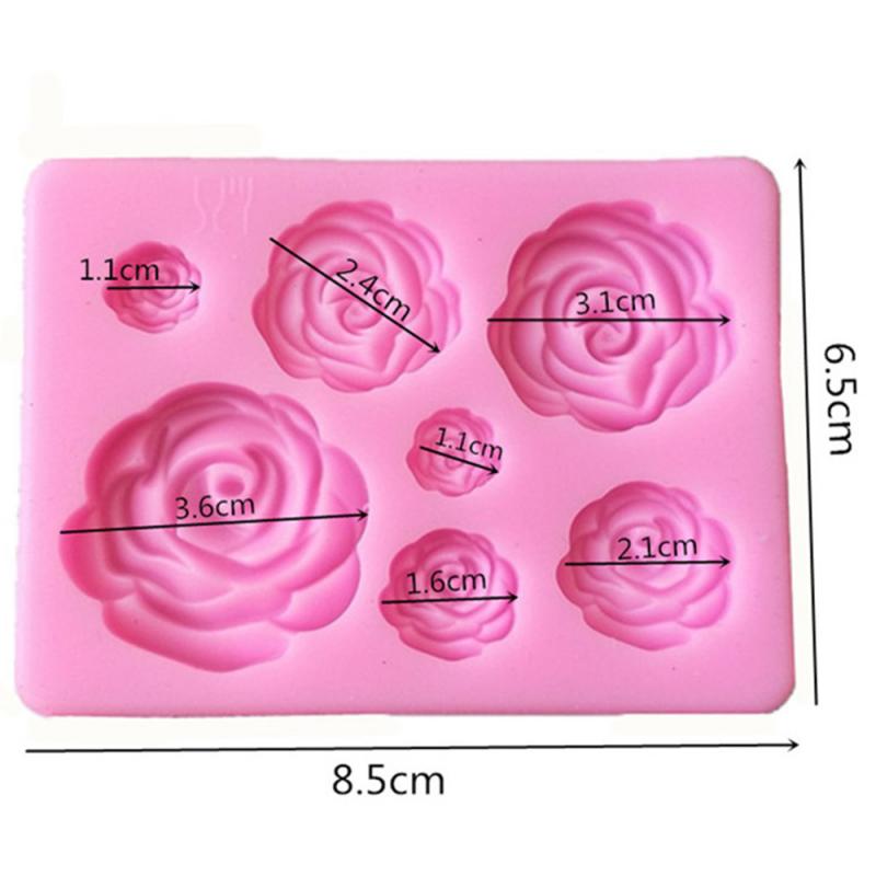 1PC Rose Flowers Shaped Fondant Silicone Mold Craft Chocolate Baking Mold Cake Decorating Tools Kitchen Pastry Tool