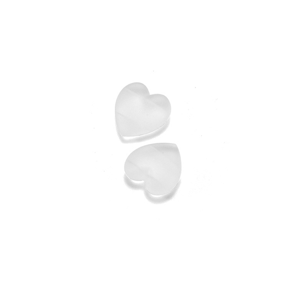 Soporte antideslizante de silicona con forma de corazón para gafas, accesorio elástico para patillas, con gancho para la oreja y espejo: Transparente