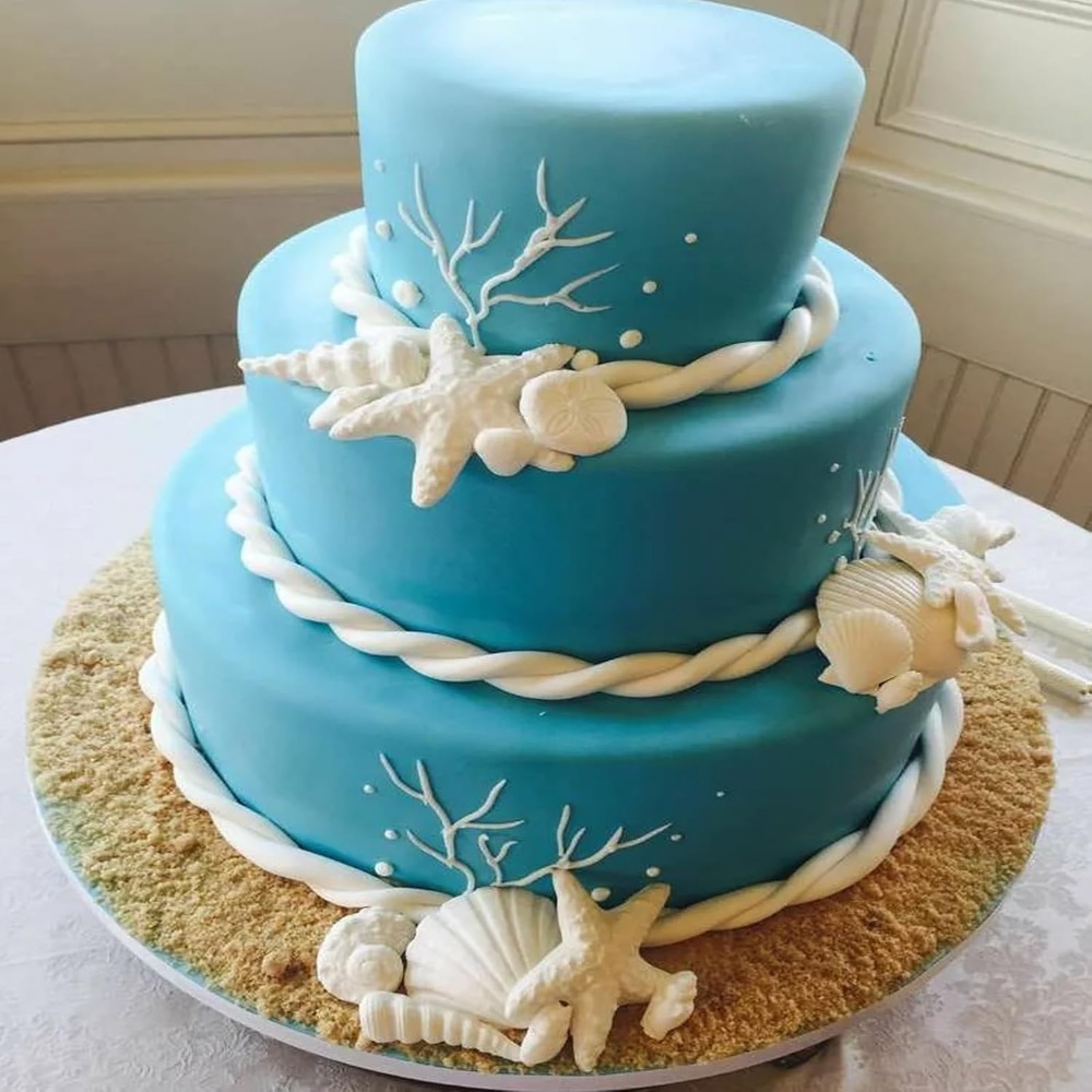 Silikonform Marine Thema Muschel Kuchen Dekorieren Werkzeuge Schokolade Muschel Butterform Seestern Tonne Fondant Basteln Backen