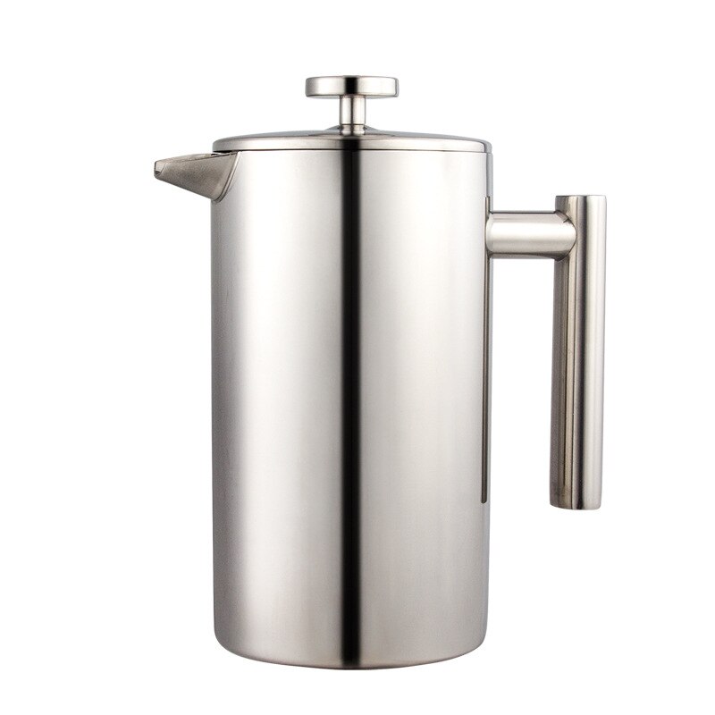 Dobbeltlag 304 rustfrit stål franske presser perkolator kaffekande kande kaffebrygger karaffel rosaguld farve til 1 person