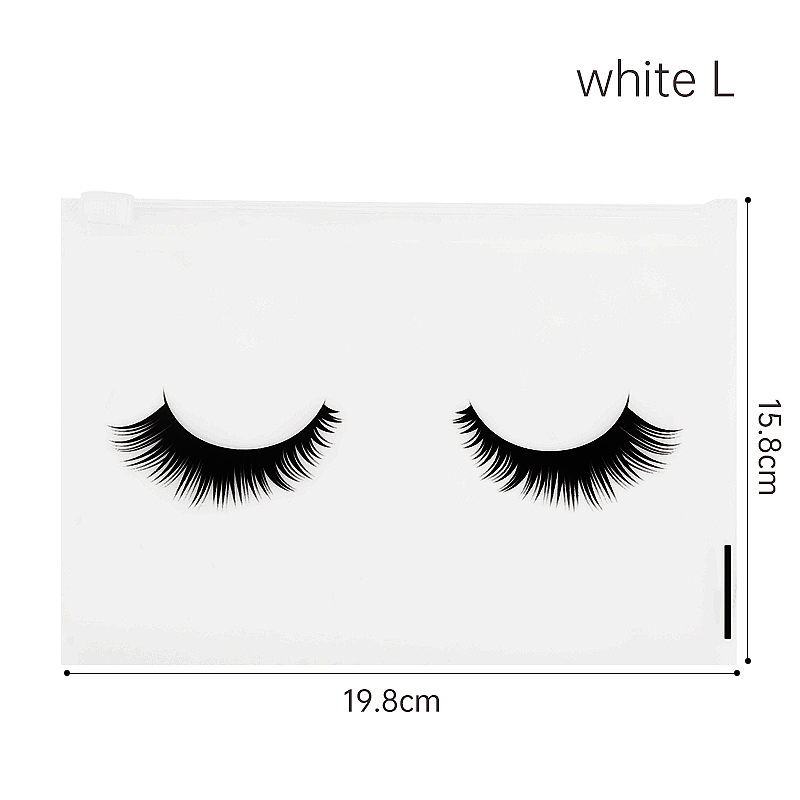 Bolsas para el cuidado posterior de pestañas con cremallera, bolsa de maquillaje para artículos de tocador, herramienta de belleza de viaje cosmética, suministros de extensión de pestañas, 10 Uds.: violet