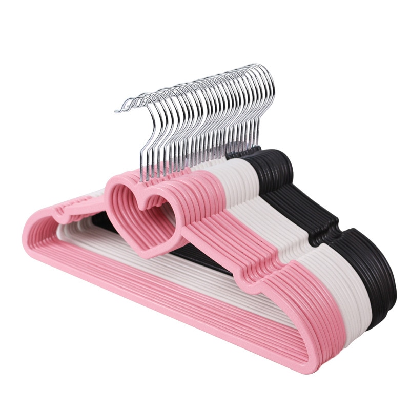 42CM 10/20PCS Cute Hangers Velvet Hangers Heart Clothing Rack Clothes Drying Rack Coat Hanger Hangers for Clothes