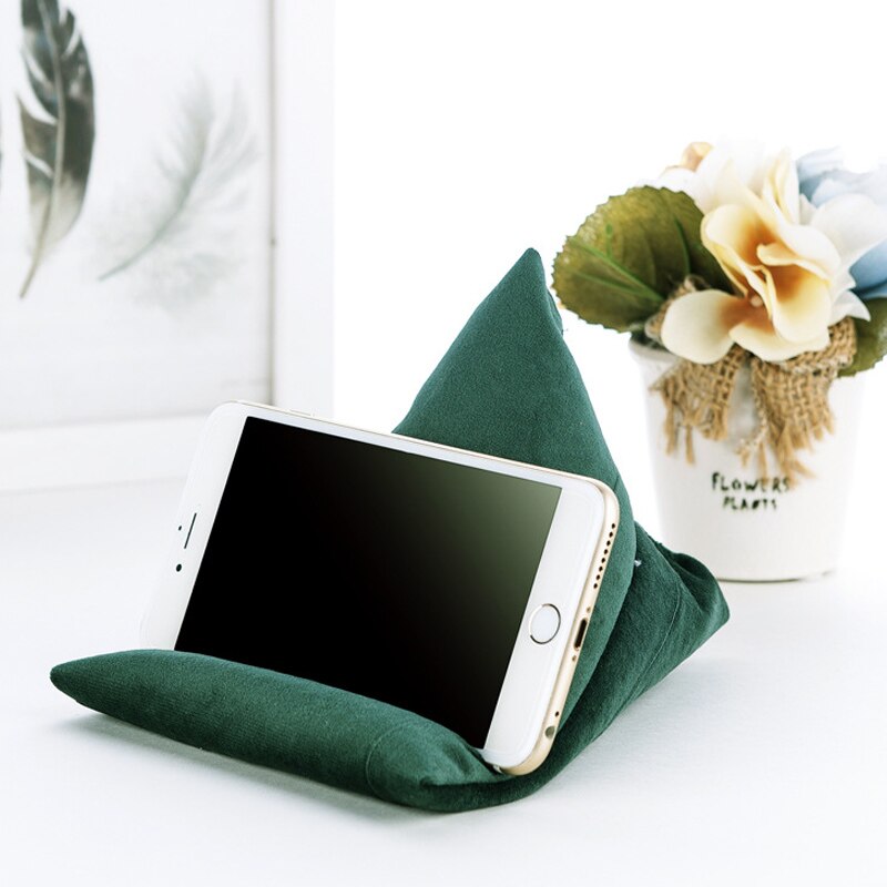 Stand Pillow Mobile Phone Holder Lazy People Soft Portable Cushion Bean Bag for Laptop QJY99