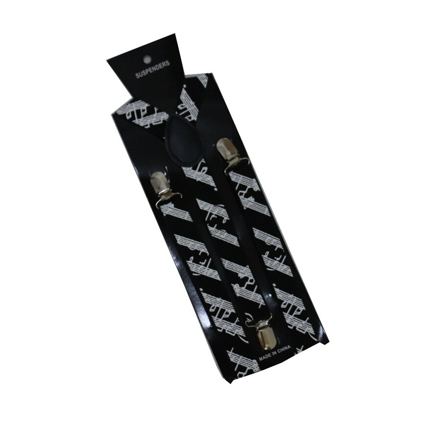 Mode 2.5 cm Breed Muzieknoot Bretels Voor Mens Womens: E