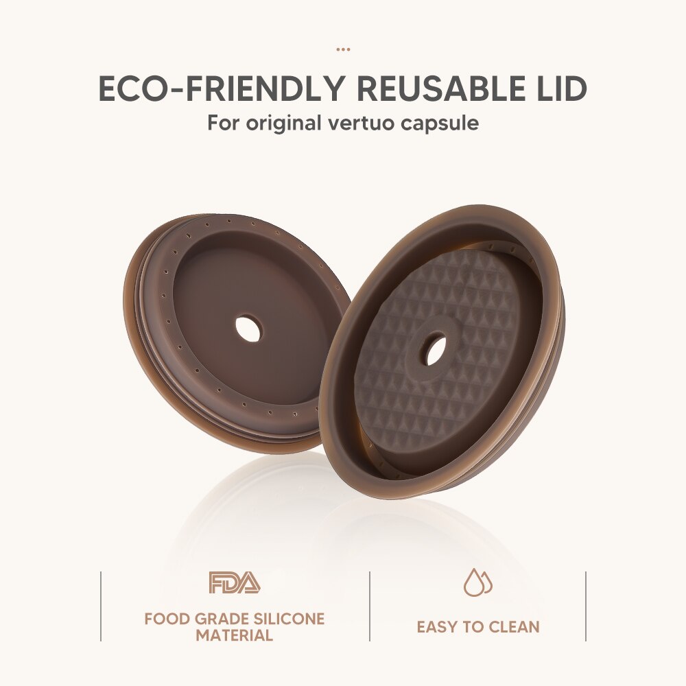 Food Grade Silicone Reusable LId/ Cover for Veruto Coffee Capsule for Vertuoline Machine Fit for 40ml 150ml 230ml Original icafi