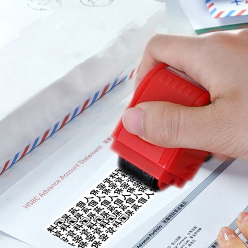 Creatieve Data Bescherming Roller Stempel 6 Kleuren Informatie Dekking Data Bescherming Roller Identiteit Privacy Protector Stempel