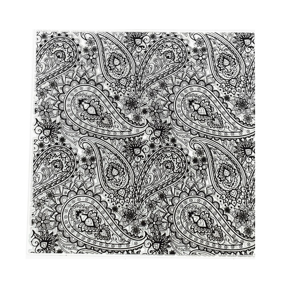 Paisley mandala kukka kuvio tekstuuri leima savelle tee itse keramiikka polymeerisavi työkalut kohokuviointi jäljennösmatto: Cashew l