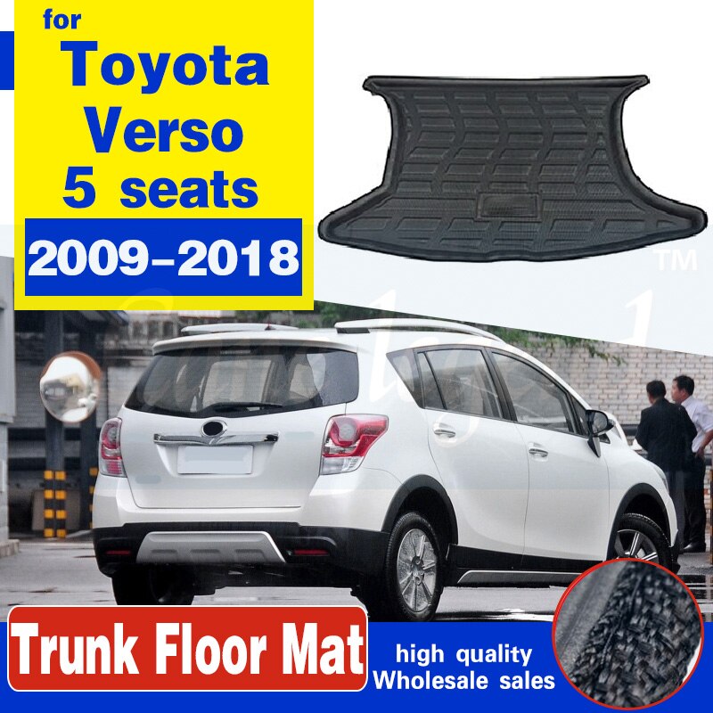 Auto Lade Boot Liner Cargo Kofferbak Cover Matt Mat Boot Liner Vloer Tapijt Modder Antislip Voor Toyota verso Kofferbak Mat