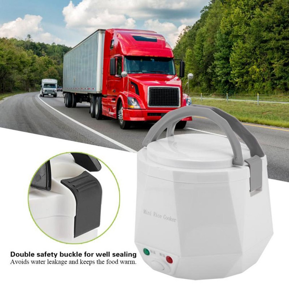 Car Rice Cooker 24v Truck 1.6l Rice Cooker Mini Rice Cooker 2 People -3 People White Safe Portable Insulation