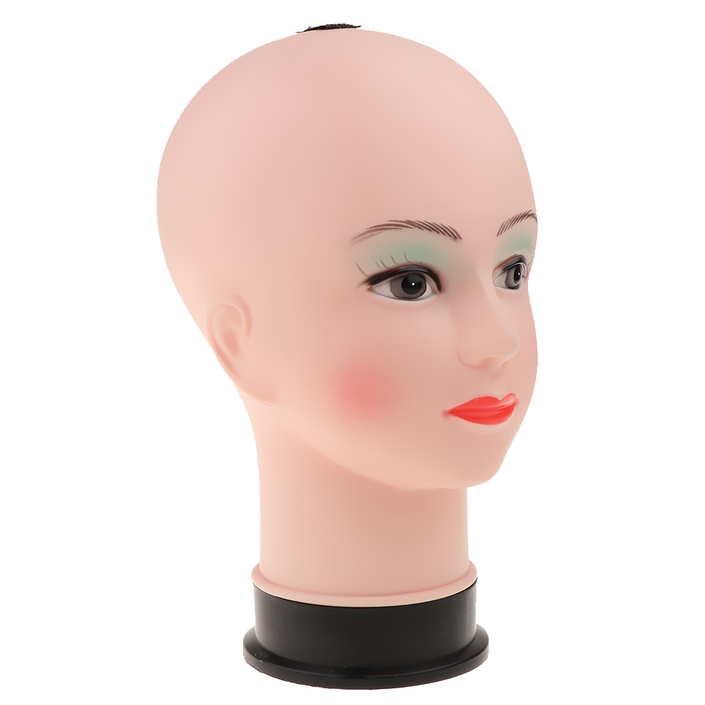 Kahl Weibliche Mannequin Kopf Modell für Perücken Machen Schal Hütte Kappe Glas Anzeige Perücke Kopf Halfter Lagerung Gestell