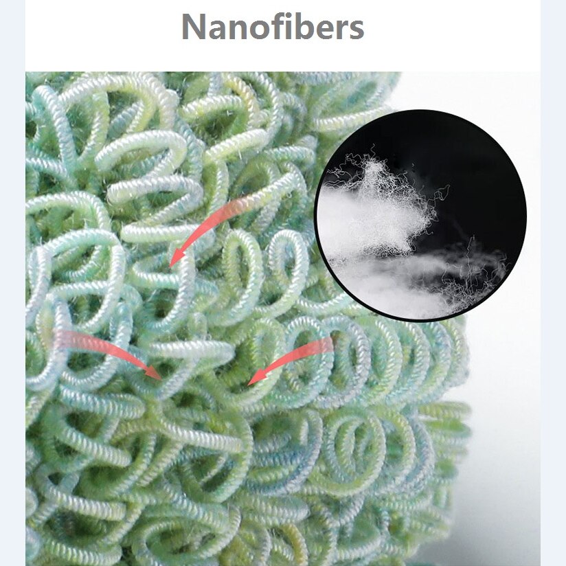 Nano Fiber Clean Ball Scouring Cloth Home for Kitchen with Handle Decontamination Cleaning Brush Pot Dish Brush Tools