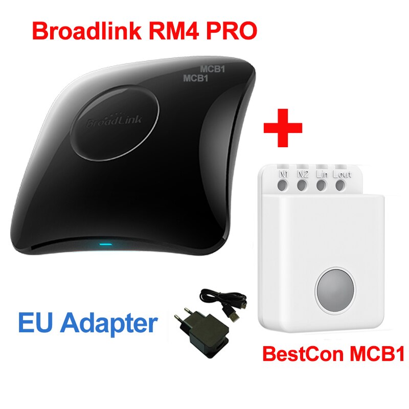 Broadlink RM4 PRO Universal Smart IR RF Remote Controller RM4 Mini Wifi IR Remote Control Work With Alexa Google Home HTS2: EU RM4 PRO MCB1