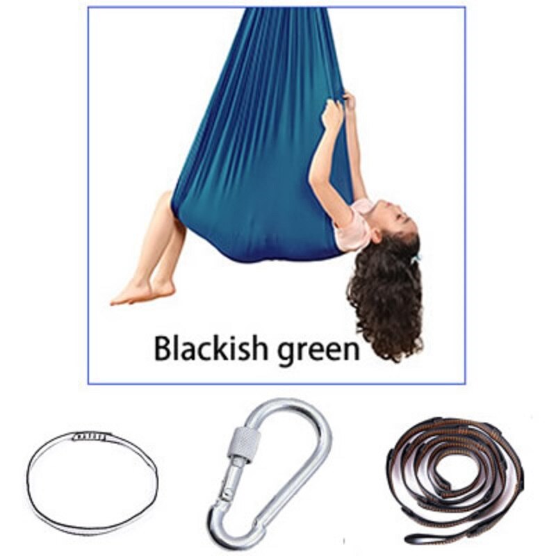 100*280cm Cotton Outdoor Fun Indoor Swing Hammock For Cuddle Up To Sensory Child Therapy Elastic Parcel Steady Seat Swing: 13