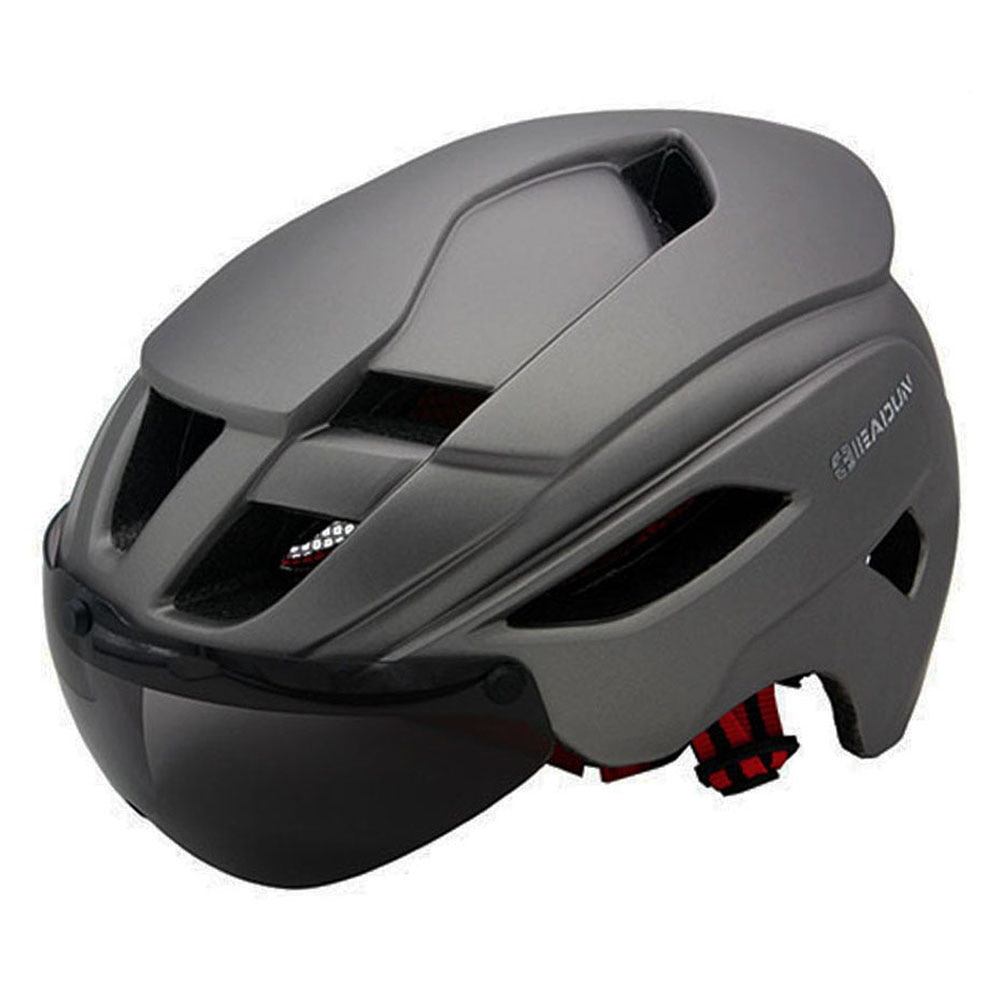 Bicycle Helmets Matte Black Men Women Bike Helmet Mountain Road Bike Integrally Molded Cycling Helmets Lenses