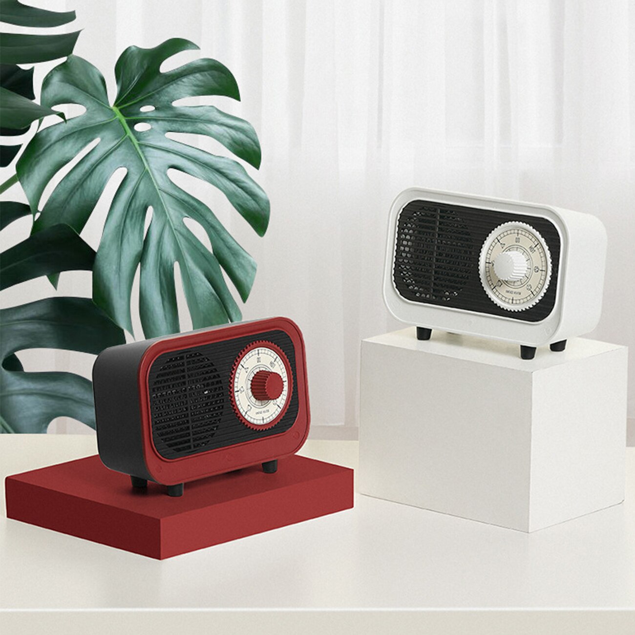 Electric Heater PTC Ceramic Mini Heater Overheat Protection Thermostat Control Tip-Over Protection Portable Office Home Heater