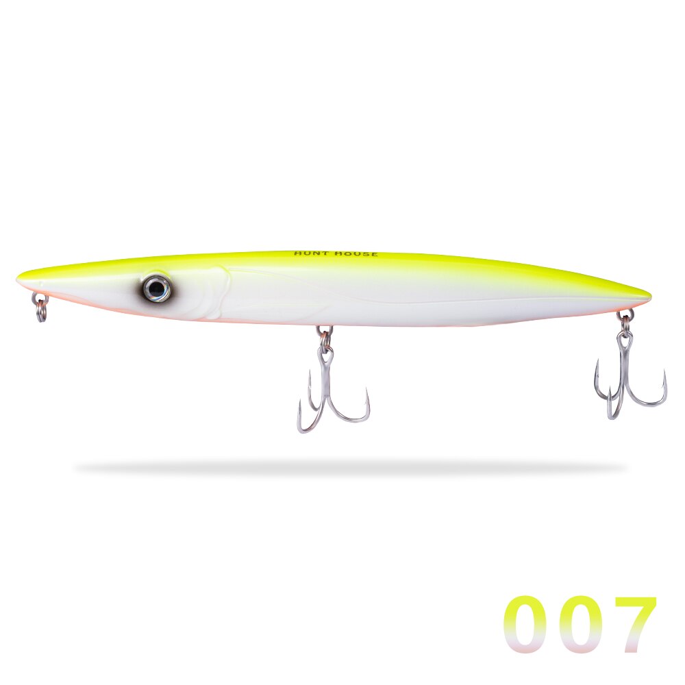 Hunthouse Espetron leurre walk dog pencil lure 195mm 44g long cast pencil stickbait fishing leerfish and bluefish topwater lures: 007
