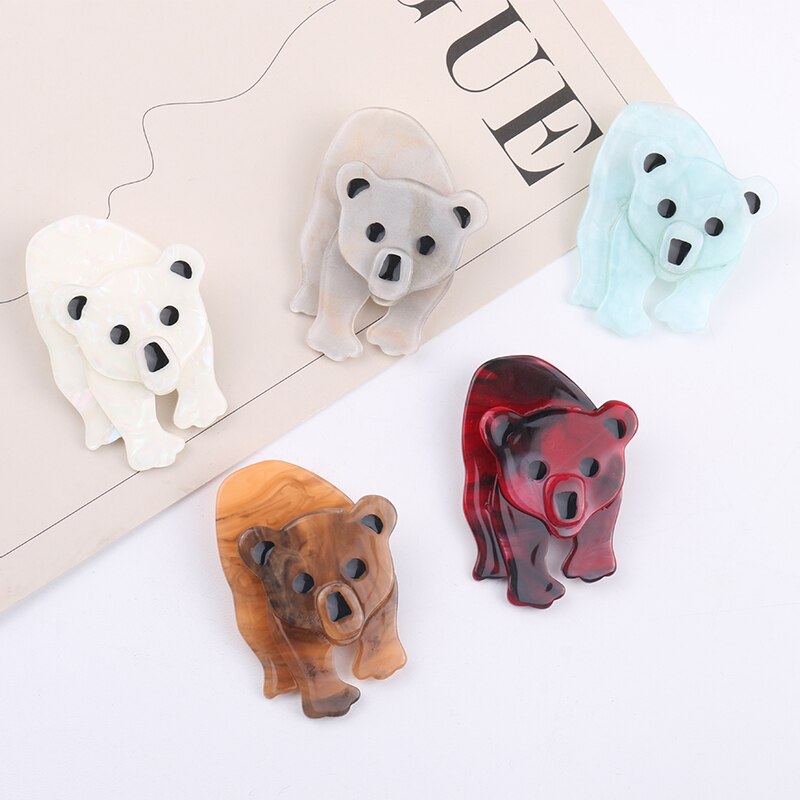 NYN – broche ours mignon bleu rouge blanc pour femmes et enfants , nouvelle fête d'anniversaire en acrylique, meilleurs de noël 5 couleurs