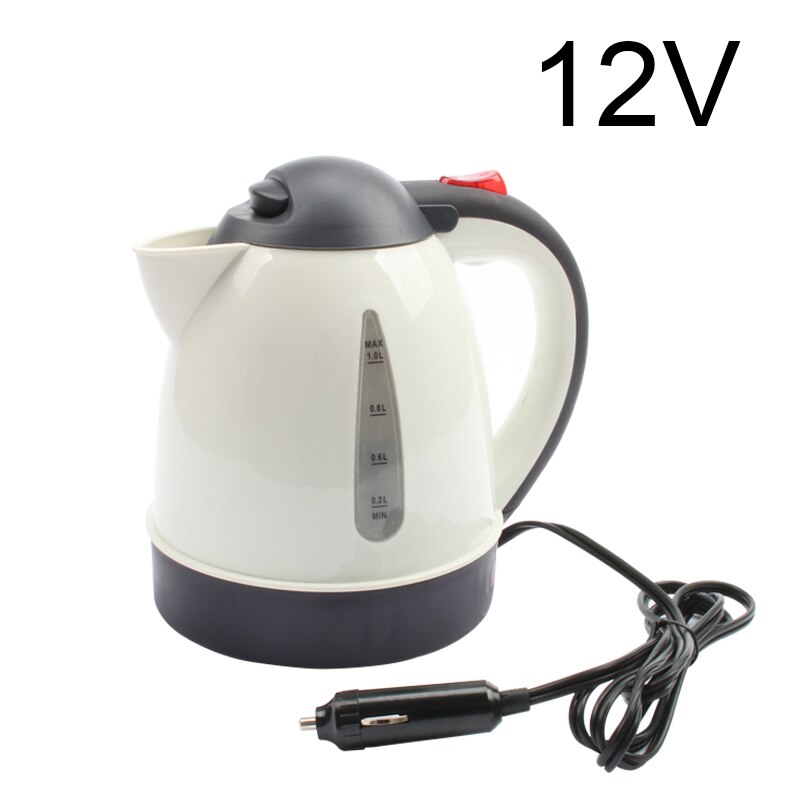 Dmwd 1000ml auto bil el-kedel bærbar vandvarmer rejse 12v 24v cigarettænder te kaffe varmekande krus kop: 12v