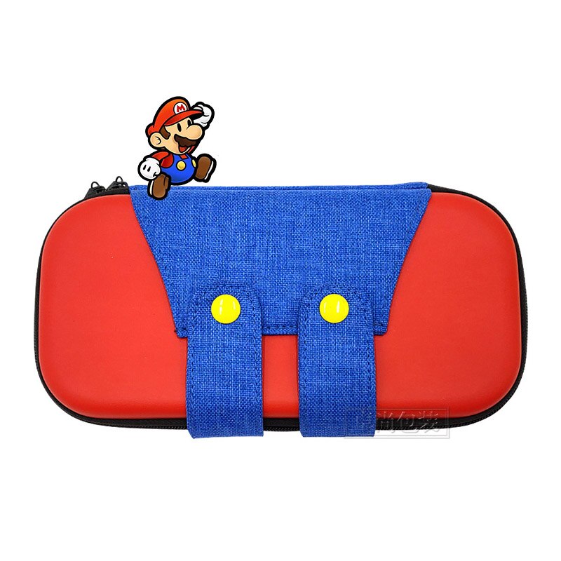 Mini Nintend Switch Lite accesorios bolsa de viaje bolso NS funda y palillos de pulgar empuñaduras tapa para NS para Switch Lite película de cristal: mario