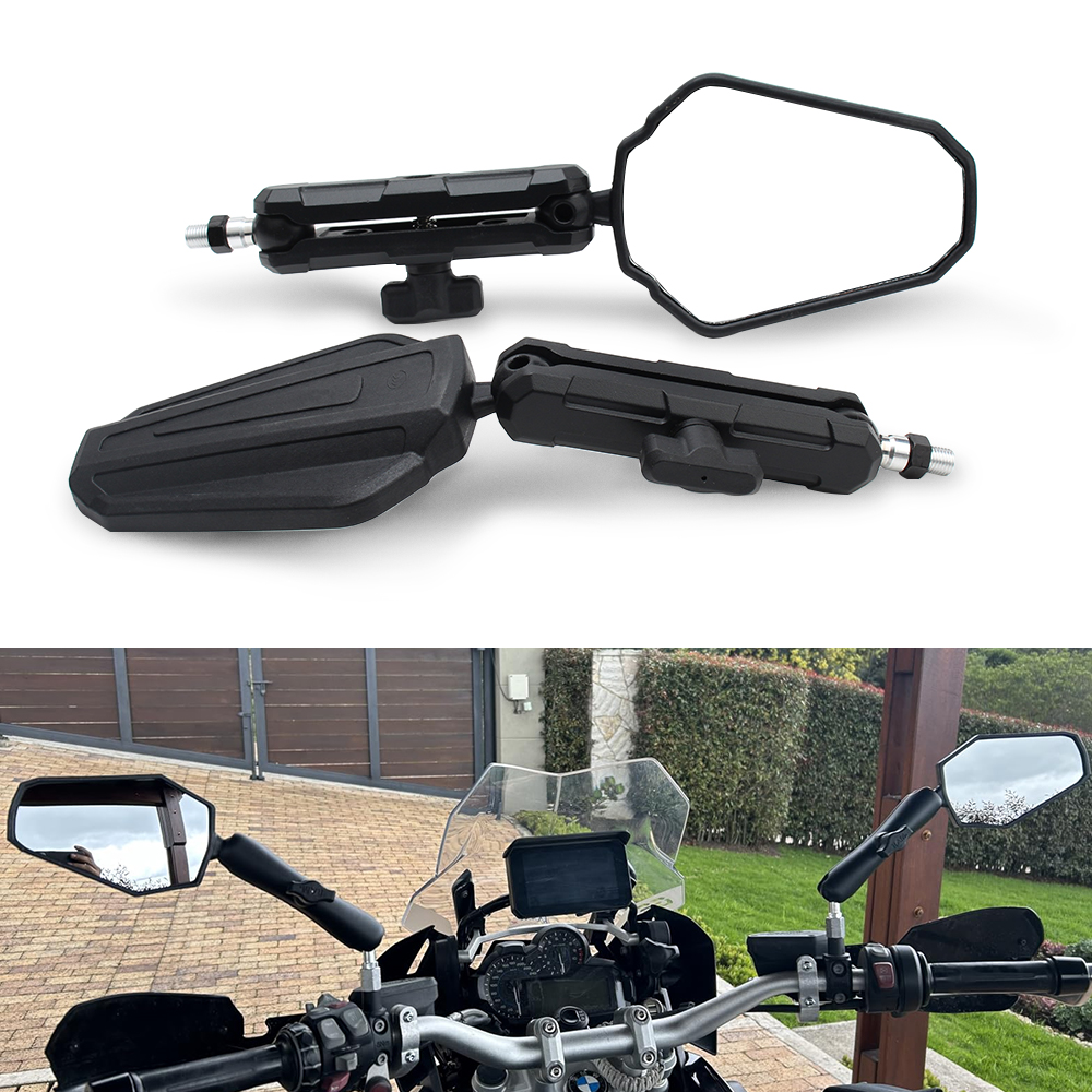 Motorfiets Universele Opvouwbare Achteruitkijkspiegel Verstelbare Adventure Westwind Road Stuur Zijspiegels Motor Accessoires