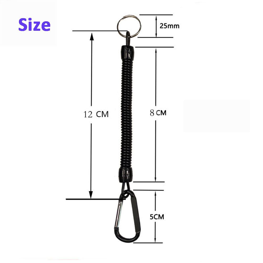 Camping Veilige Flexibele Uitrusting Intrekbaar Gereedschap Anti-Verloren Sleutelhanger Karabijnhaak Vissen Touw Springtouw Lanyards