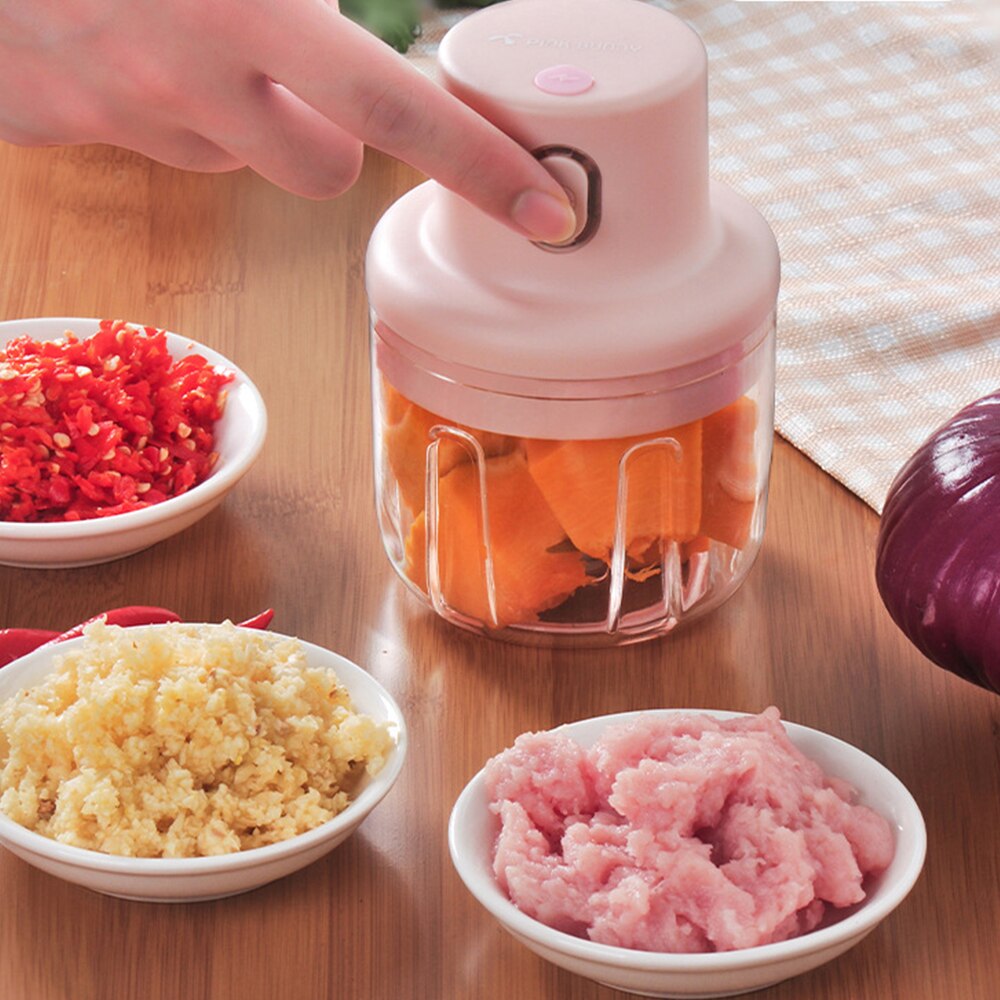 Wireless Electric Meat Grinder Food Chopper Mini Stainless Electric Kitchen Chopper Meat Grinder Shredder Kitchen Tools