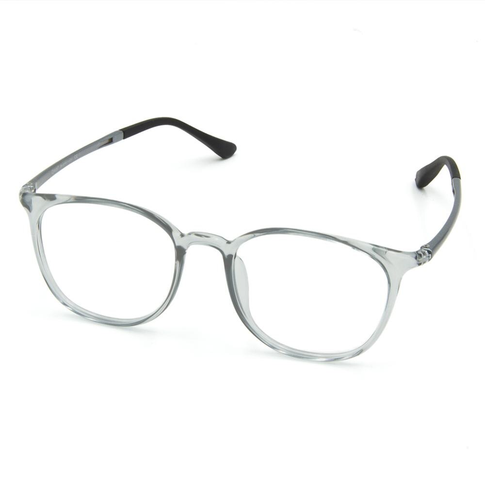Cyxus Retro, gafas de protección contra luz azul para aliviar la tensión ocular, montura UL Super Flexible, lentes transparentes, Unisex, gafas para ordenador 8061: grey