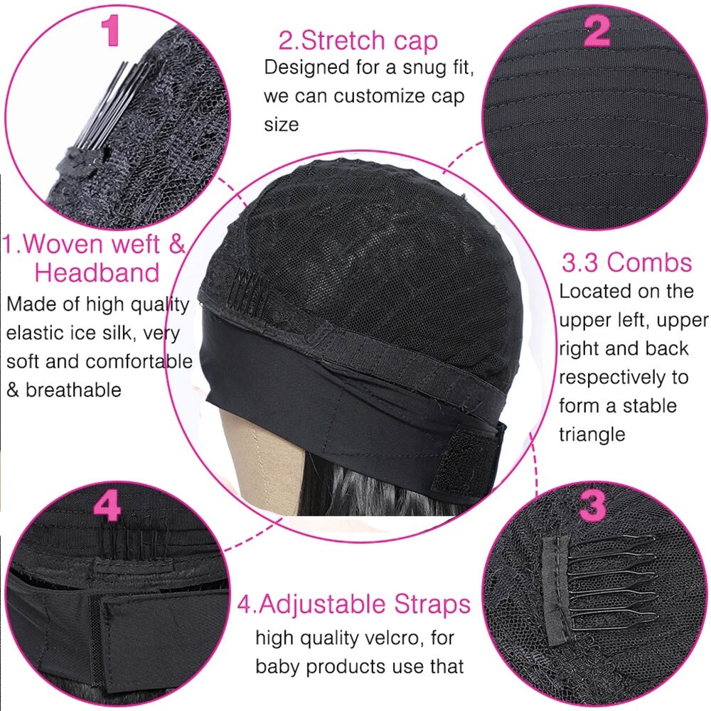 20 22 24 26 28 30inch Long Straight Headband Wigs Heat Resistant Synthetic Hair Wig Machine Made Wig For Black Women