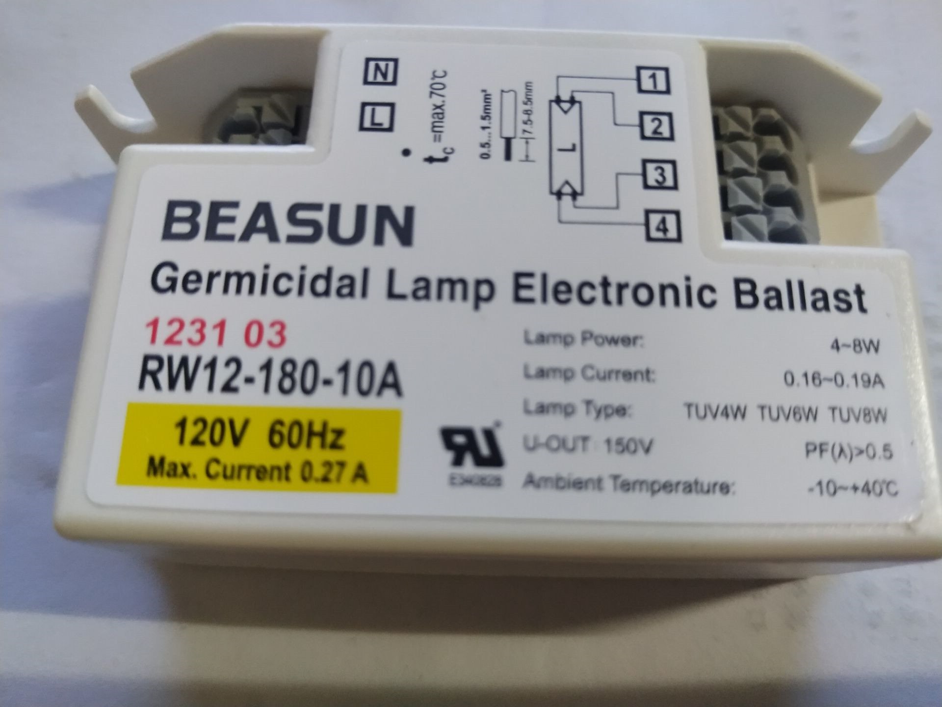 UV lampe evg 4-10W ist geeignet für doppel-beendet 4W 6W 8W 10W UV lampen: RW12-180-10A (110V)