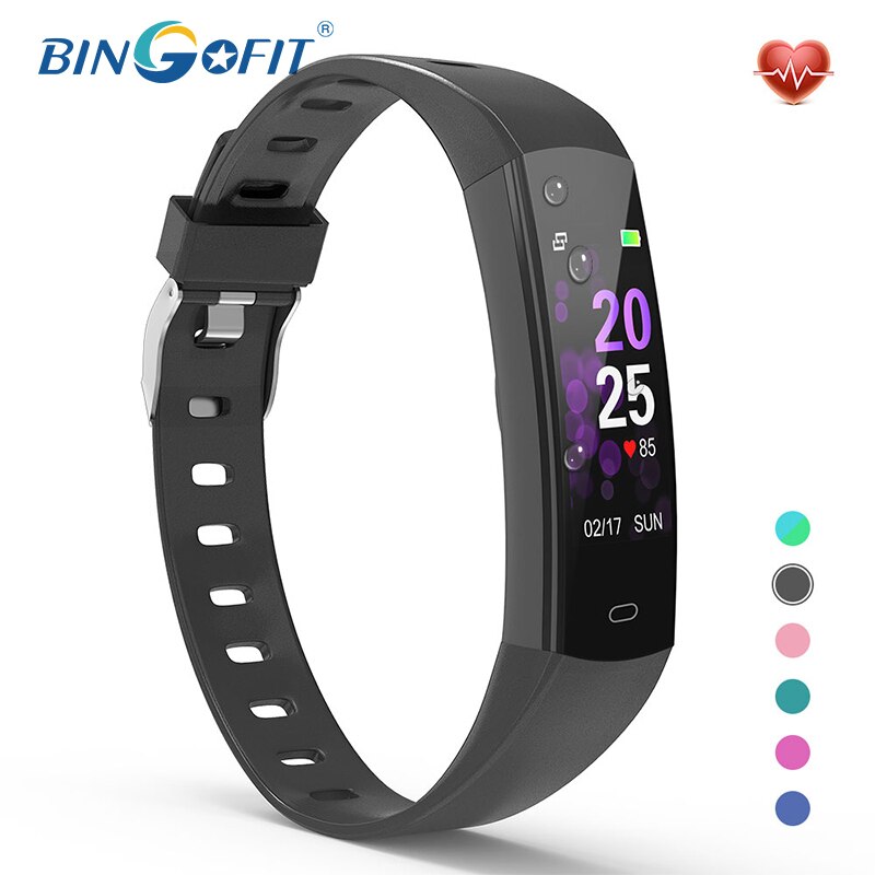 BingoFit Original FT905HR Smart Bracelet Waterproof Sport Smart Band Fitness Tracker Bluetooth Wristband For Kids Android IOS: balck