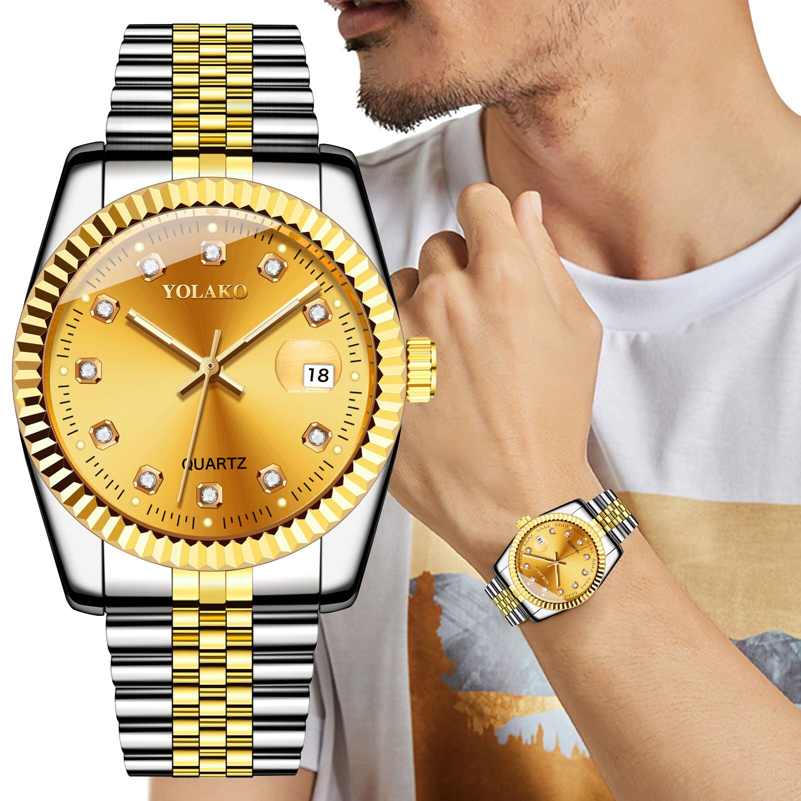 Men's Casual Quartz Stainless Steel Strap Watch Analog Watch часы женские reloj hombre montre zegarek relogio