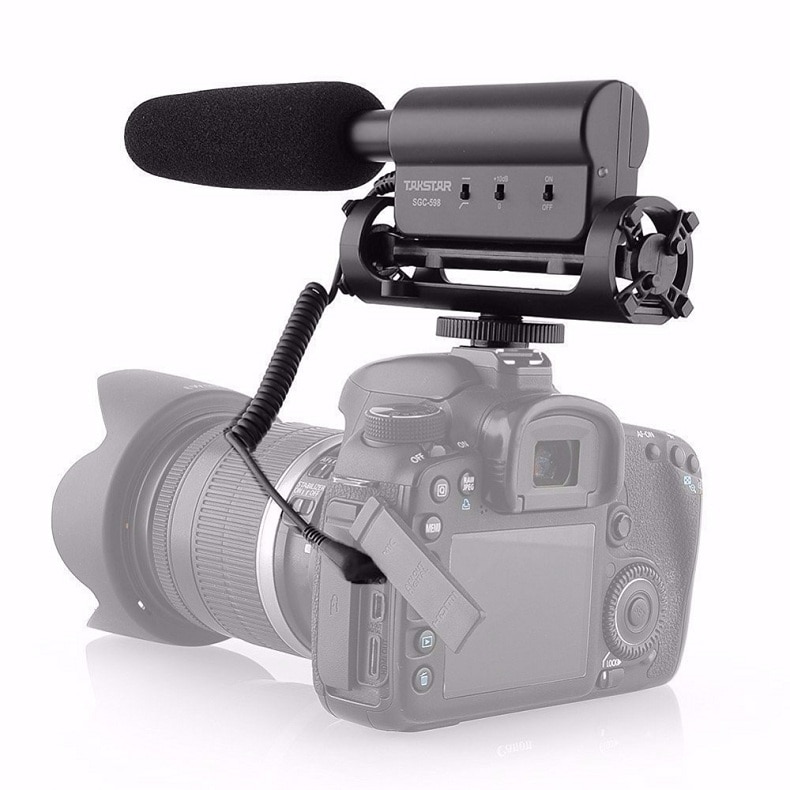 Micrófono condensador Takstar SGC-598 para grabación de vídeo, micrófono para cámara Nikon, Canon, Sony, DSLR, micrófono para entrevista de fotografía