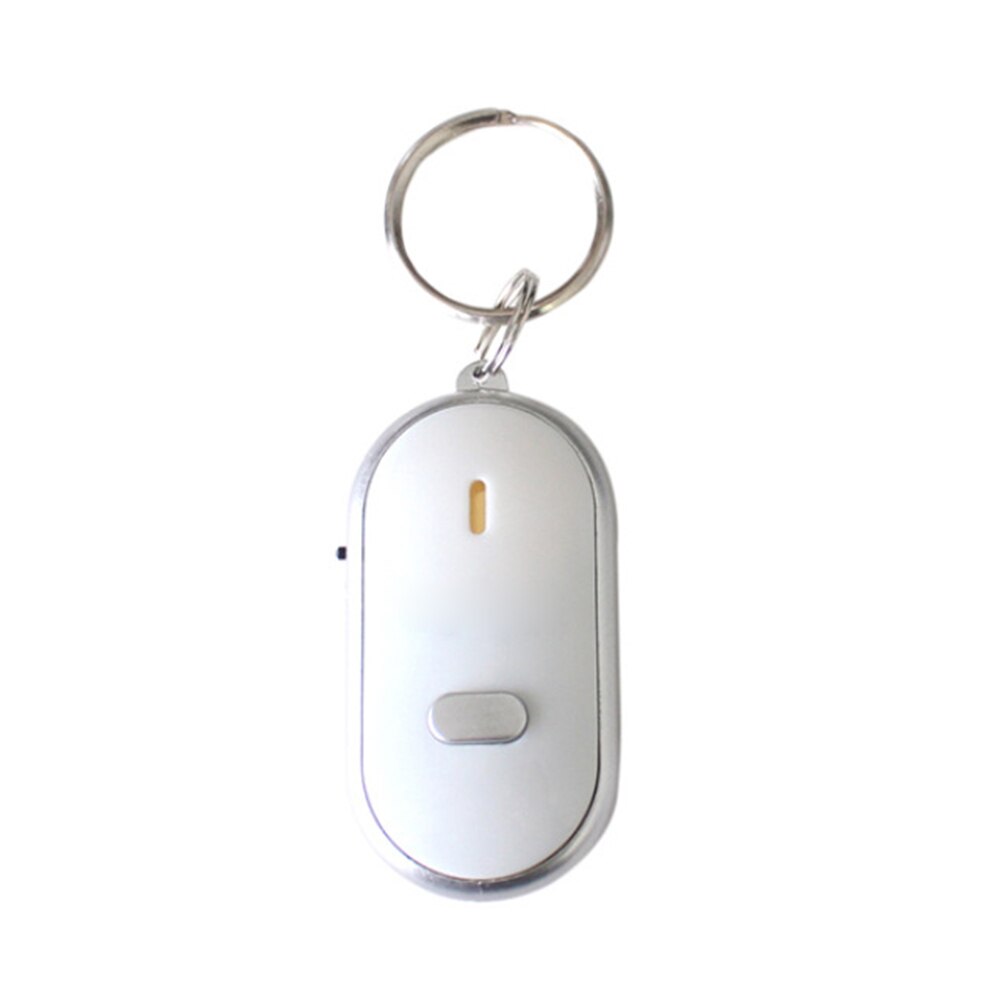 LED Anti-lost Key Finder Find Locator Keychain Whistle Beep Sound Control Car Keyrings Durable Auto Car Styling Car Accessories: White