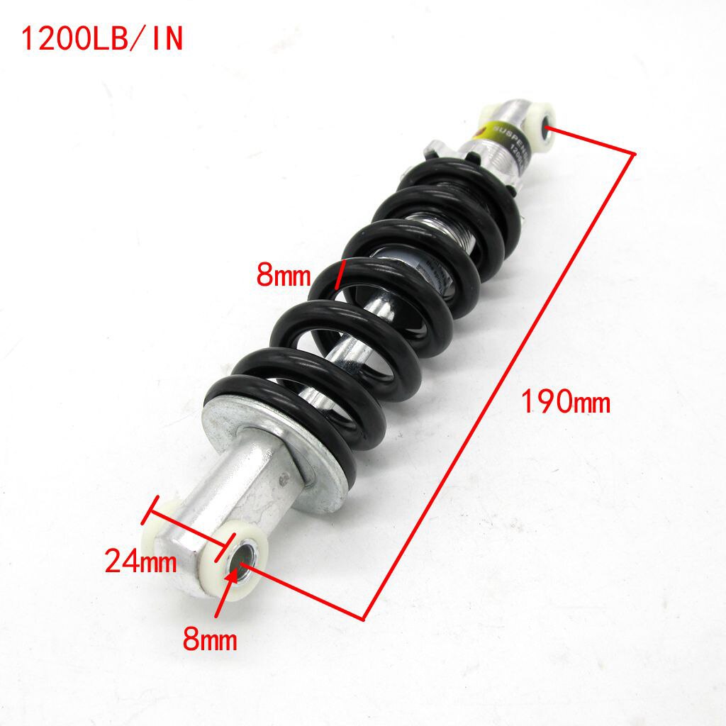 190mm Motorcycle ATV Scooter Rear Rear Suspension Shock Absorber Shocker 1200lbs for Dirt Bike Motorcycle