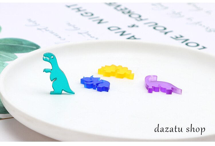 50pcs Cute Dinosaur Resin Small Charms Jewelry Findings For Child Earrings Necklace Bracelet Brooch DIY Handmade Accessories