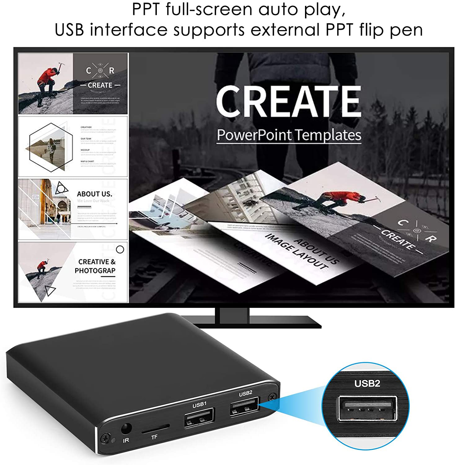 Mini 4K H.265 Advertising Player With TF/AV/HDMI/USB Disk 1080P Full HD Media Player Support Mouse Multimedia Players