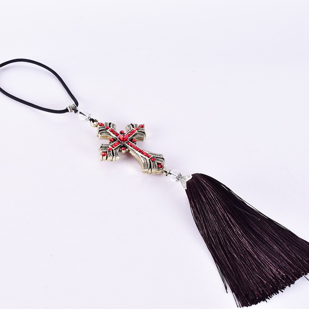 Metalen en kristallen diamanten kruis jezus christelijke auto achteruitkijkspiegel auto hanger hangende auto styling accessoires auto decoratie