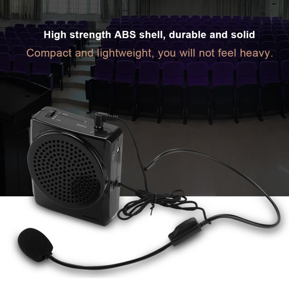 110V-220V Portable Rechargeable Voice Loud Booster Amplifier Microphone Teaching Speaker with Waistband