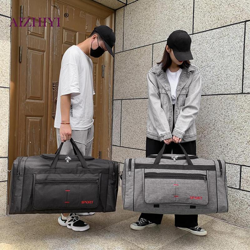 Multifunctionele Canvas Reizen Schoudertassen voor Vrouwen Mannen Casual Grote Capaciteit Sport Handtassen Unisex Fitness Gym Tote